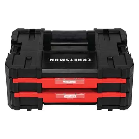 Craftsman VERSASTACK 17 in. 2-Drawer Tool Box 488 cu in Black/Red