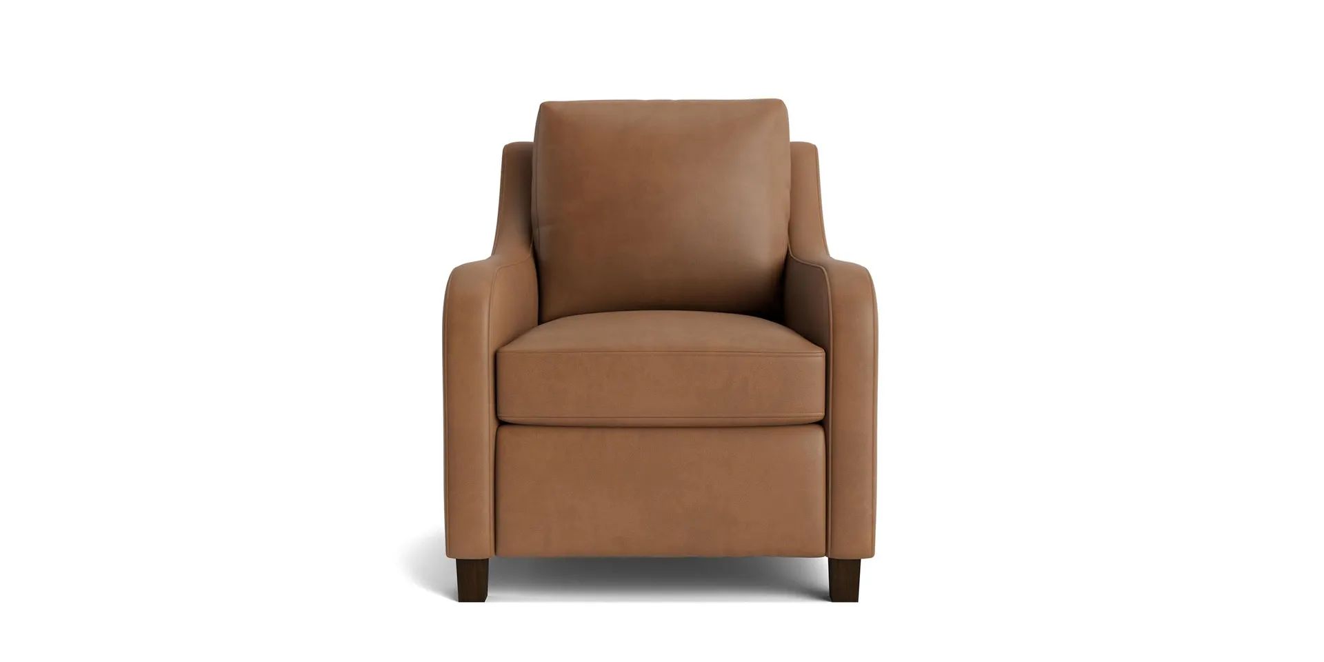 Scarlett Slope Arm Leather Accent Chair